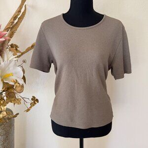 Olive Green Vintage Office Work Minimalist Top